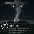 AEG IKE64441XB Autarkes Kochfeld / Induktion / Serie 6000 mit Bridge / Hob²Hood / Slider-Bedienung / 60 cm / Edelstahlrahmen / 4 Kochzonen / Bridge-Funktion / Powerfunktion / Kindersicherung