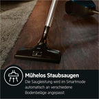 AEG VX82-1-KO Staubsauger / 75% Recyclingmaterial / autom. Saugkraftregulierung / extrem leise auch auf Teppich / Aufnahme von groen + kleinsten Partikeln / langes Kabel / 600W / schwarz