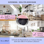 Klarstein Mobile Klimaanlage mit Abluftschlauch, 5-in-1 Klimagerät, Ventilator, Luftentfeuchter, Luftreiniger & Nachtmodus, App-Steuerung, Kleine & Portable, für Wohnung & Büro, 12000 BTU