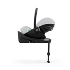 CYBEX Gold Babyschale Cloud G i-Size Comfort, Inkl. Neugeboreneneinlage, Ab Geburt bis ca. 24 Monate, Für Kinder ab 40 cm bis 87 cm, Max. 13 kg, Moon Black