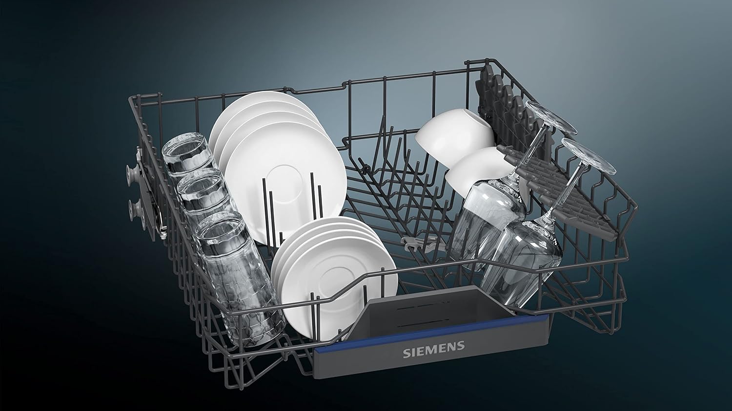 Siemens SN63EX14VE, iQ300 Smarter Geschirrspüler, Vollintegrierte Spülmaschine mit Besteckschublade, 60 cm, Auto Türöffnung dank autoOpen dry, Besonders leise durch iQdrive-Motor, infoLight aquaStop