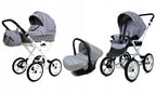 BabyLux® Bambimo Kinderwagen Set 2 in 1 - Rosso - incl. Babywanne, Buggy Sportsitz - Kinderwagenset - Kombikinderwagen mit Wickeltasche, Regenschutz, Moskitonetz, Cupholder usw.
