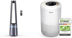 Rowenta QU5062 Eclipse 3in1 Luftreiniger | Heizlüfter | Ventilator | filtert 99,9% der Partikel | für 30 m2 Raumgre | schnelle Heizung bis zu 35°C | automatischer Tag- und Nachtmodus | Schwarz/Grau