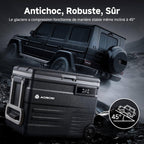 45L Glacière à Compresseur,Glaciere Électrique -20℃ à 20℃,Frigo Camion APP&Bouton Contrôle,12/24V DC et 100-240V AC Glaciere Camping Pour Voiture,Camion,Bateau et Prise De Courant -