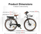 SAMEBIKE RS-A07 City E-Bike 500W Motor 36V 13Ah Akku 35KM/H