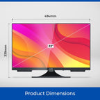 C2224WS Trav 22" Zoll Smart Full HD 12V Camping Reise TV Rahmenlos Triple Tuner Bluetooth WebOS by Pitch Perfect Lautsprecher Wohnmobil LKW Boot [2024]