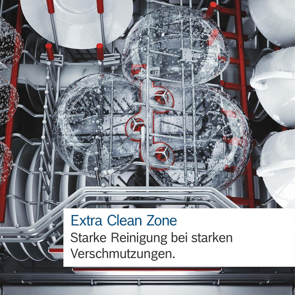 Bosch SMV4ETX08E, Serie 4, Smarter Geschirrspüler Vollintegriert 60 cm, Besteckkorb, Spülmaschine mit Programmassistent, besonders Leise, Rackmatic, Automatische Türöffnung, InfoLight, AquaStop