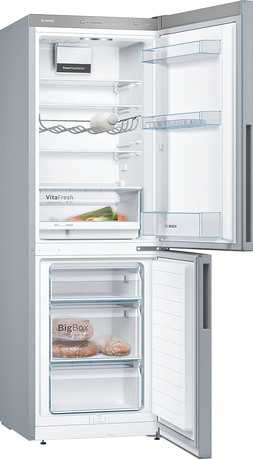 KGV33VLEAS - Réfrigérateur combiné pose libre - Série 4 - 288L - Froid brassé - L 60cm x H 176cm - Inox