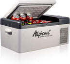 Alpicool C12 12L Cool Box 12 V Mini Fridge Electric Compressor Car Fridge Camping Freezer Box Small Portable for Car, Truck, Boat, RV with USB Connection