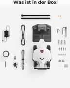 MAMMOTION LUBA 2 AWD 3000X Mähroboter ohne Begrenzungskabel, NetRTK+Vision, Keine RTK-Antenne erforderlich, Auto-Kartierung, Empf. 3000m², Max. 3600m², mit 4G-Modul, 80% Steigung