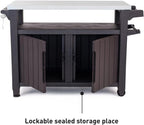 KETER Desserte barbecue gris UNITY XL - 207 litres - 134 x 51.7 x 89.6 cm