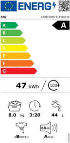 AEG L6FBG51470 Waschmaschine / Serie 6000 mit ProSense / Testsieger der Stiftung Warentest / 7,0 kg / Leise / Mengenautomatik / Nachlegefunktion / Kindersicherung / Wasserstopp / 1400 U/min