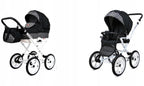 BabyLux® Bambimo Kinderwagen Set 2 in 1 - Rosso - incl. Babywanne, Buggy Sportsitz - Kinderwagenset - Kombikinderwagen mit Wickeltasche, Regenschutz, Moskitonetz, Cupholder usw.
