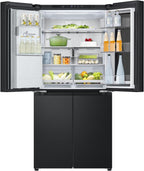 LG GMG861EPAE InstaView SLIM Multi-Door, Klasse E, 508 L, Kühlschrank mit Gefrierfach, Eis-, Crushed Ice- Wasserspender mit UVnano, Total NoFrost, Smart Inverter Kompressor, Wi-Fi, Farbe Matte Black