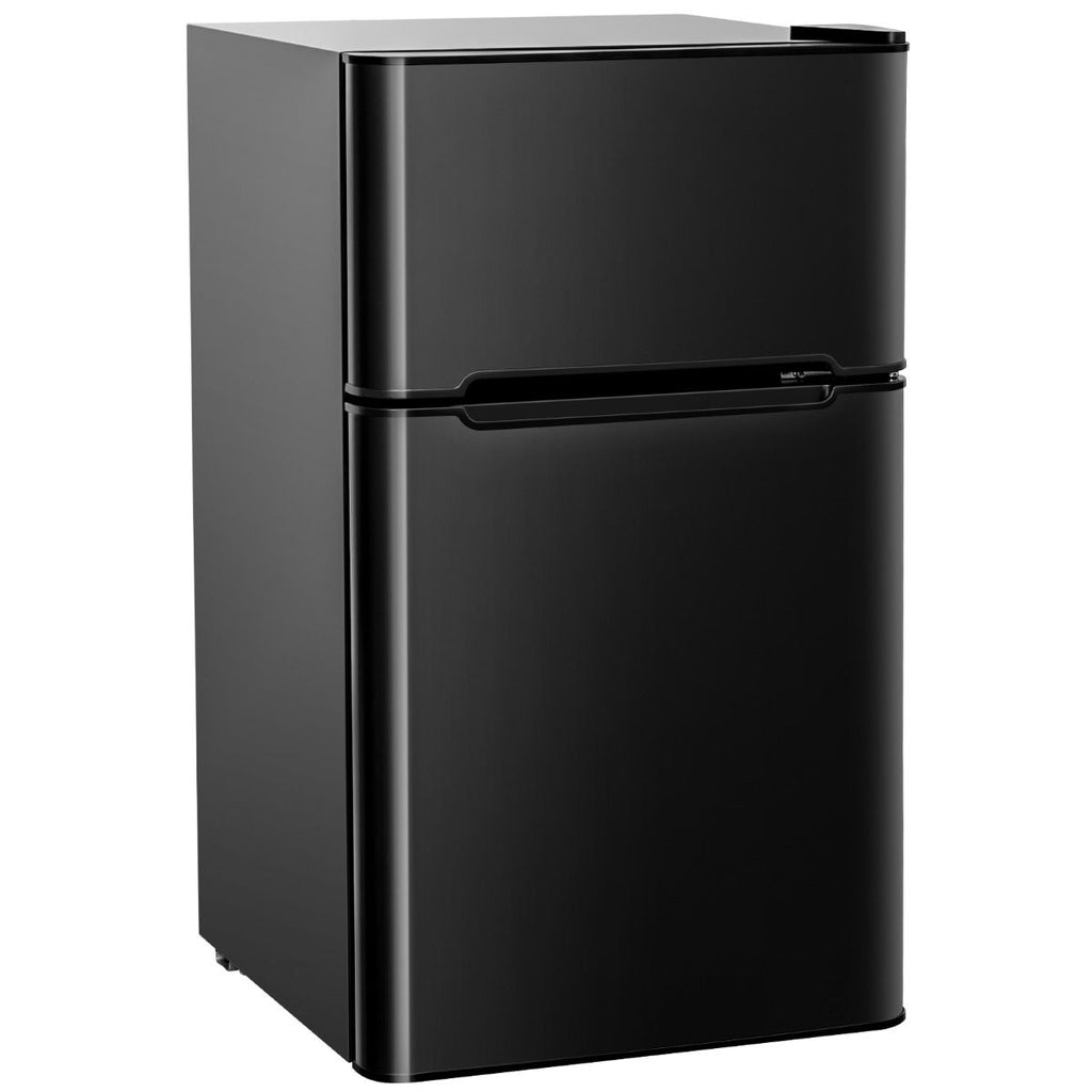 Réfrigérateur Compact Mini-réfrigérateur 90 L Congélateur Séparé avec Design à 2 Portes Fonctionnement Silencieux Blanc/Gris/Noir