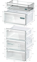 SIEMENS KG39EAICA iQ500 Kühl-Gefrier-Kombination, 201 x 60 cm, 249 L Kühlen + 94 L Gefrieren, LowFrost seltener abtauen, LED-Beleuchtung gleichmige Ausleuchtung, BigBox Platz für groes Gefriergut