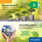 Exquisit Toplader Waschmaschine, 7,5kg Füllmenge, Waschmaschine schmal, Energieklasse A, 1200 U/Min, Startzeitvorwahl, Kurzprogramm, LTO51207-030A weiss