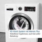 Bosch WGB244010, Serie 8, Smarte Frontlader Waschmaschine, 9 kg, 1400 UpM, Made in Germany, intelligente Waschmittel Dosierung i-Dos, entfernt 16 Fleckenarten, SpeedPerfect, spart Wasser & Energie