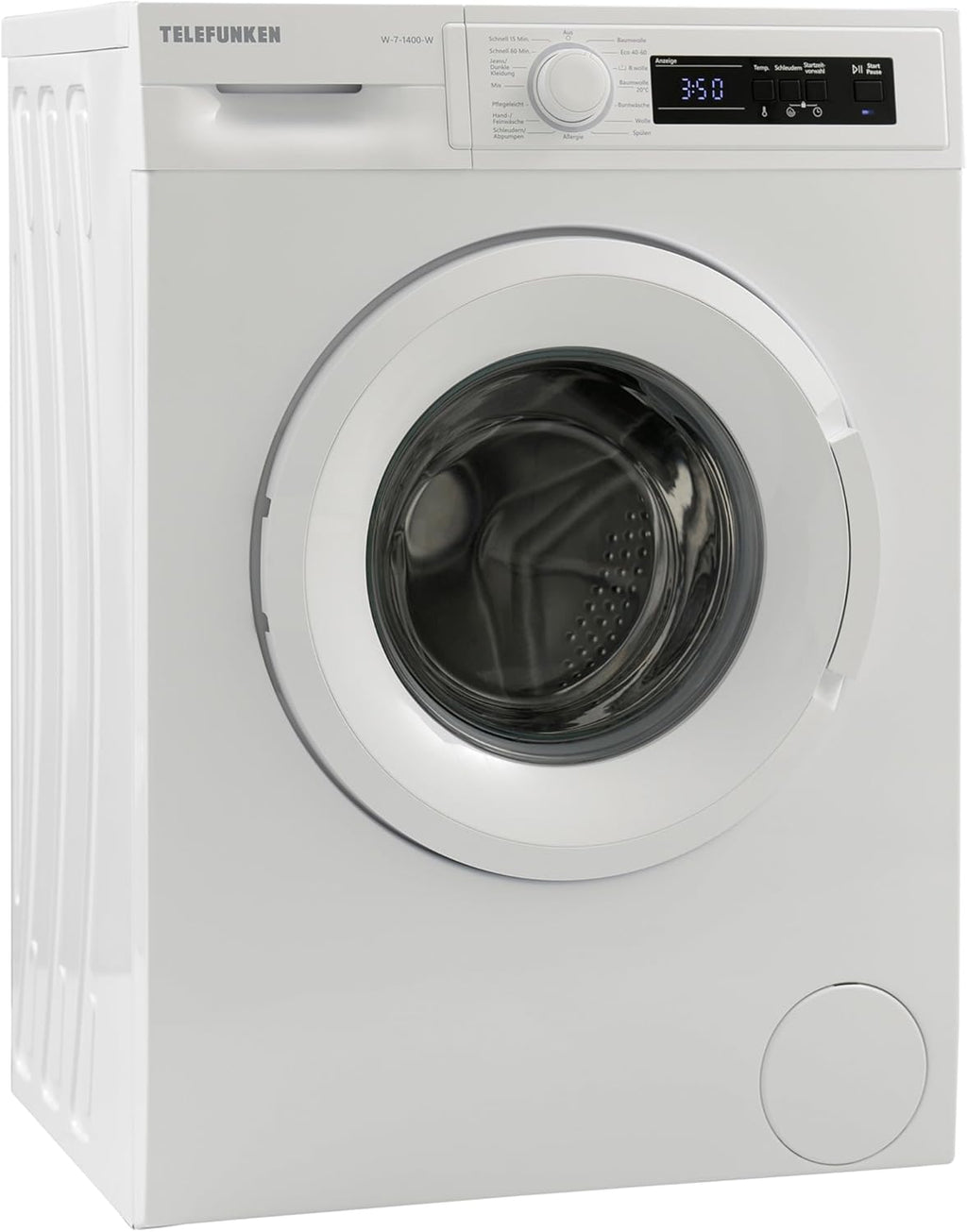 Telefunken W-01-52-W Waschmaschine (5 kg / 1000 U/Min) mit Mengenautomatik und Überlaufschutz / 15 Programme/Startzeitvorwahl/weiß