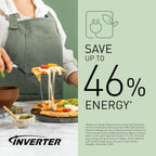 Panasonic NN-CS88LBEPG | 4-in-1-Kombi-Dampfofen, 31 l, Inverter, Drehheizung auf 30-230 °C, Flachgrill 1300 W, Mikrowelle 1000 W, Dampf 1300 W, feste Oberseite, Schwarz — Version FR