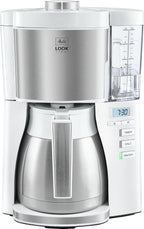 Melitta Look Timer - Filterkaffeemaschine - Thermokanne - Timer Funktion - Tropfstopp - 10 Tassen - Schwarz (1025-18)