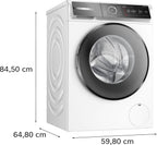 Bosch WGB244010, Serie 8, Smarte Frontlader Waschmaschine, 9 kg, 1400 UpM, Made in Germany, intelligente Waschmittel Dosierung i-Dos, entfernt 16 Fleckenarten, SpeedPerfect, spart Wasser & Energie