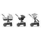 CYBEX Gold Kinderwagen EOS Lux 2-in-1, Reisesystem, Ab Geburt bis 22 kg (ca. 4 Jahre), Moon Black