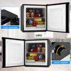 Mini Congélateur Vertical Capacité 31,1 L Porte Réversible en Acier Inoxydable Contrôle Mécanique Température Réglable