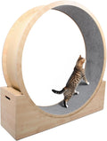 Elmato Katzenlaufrad Simba L & XXL ca. 120 cm / 140 cm in weiß/beige & grau/meliert (beige, 120 cm)