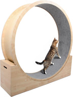 Elmato Katzenlaufrad Simba L & XXL ca. 120 cm / 140 cm in weiß/beige & grau/meliert (beige, 120 cm)