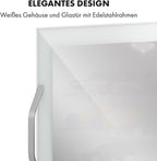 Klarstein Mini Kühlschrank mit Glastür für Zimmer, Getrnkekühlschrank mit Verstellbaren Ablagen, Kleiner 80 Liter, Indoor/Outdoor Kühlschrank Leise