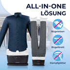 CLEANmaxx Automatischer Hemden-Bügler zum Trocknen und Gltten von Hemden & Blusen inklusive Aufsatz für Hosen | Die innovative und schonende Art, Ihre Wsche zu gltten
