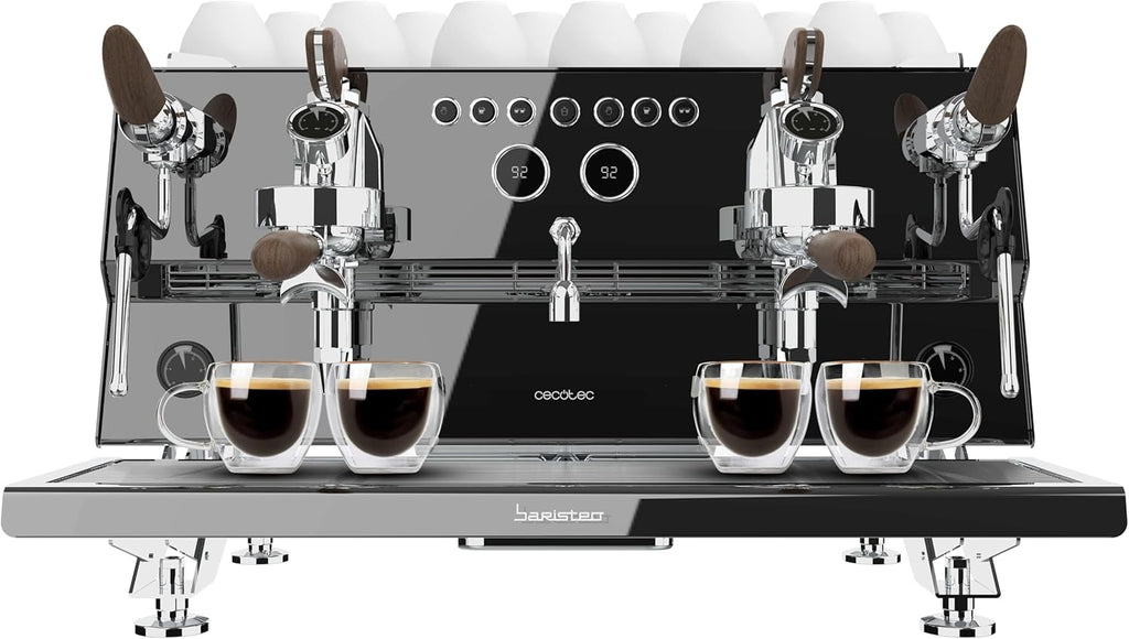 Cecotec Espresso-Kaffeemaschine Barista Baristeo Intima, professionelle Barista-Espressomaschine, Vorbrüh-System, 15 Bar Pumpe, einfaches Befüllen, 1,7L Wassertank und Tassenwärmer