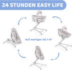 Chicco Baby Hug 4 in 1 Stubenwagen ab 0 Monate, Erhöhte Babyliege, Babybett, Hochstuhl mit Spielbogen, bis 15 kg, Verstellbare Rückenlehne, Verstellbare Höhe und 4 Räder