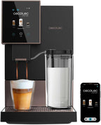 Cecotec Kompakte Superautomatische Kaffeemaschine mit Wifi Cremmaet Compactccino Connected Black Rose. 1350W, 19 Bar, TFT-Bildschirm und APP, Mahlwerk, Milchtank 400 ml und 1 Liter Wasser