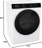 Gorenje WPNA 84 SATSWIFI Waschmaschine mit Dampffunktion / 8 kg / 1400 U/Slim Line/ConnectLife WiFi/Total AuaStop/Inverter PowerDrive Motor/Edelstahltrommel/Kindersicherung/EEK A
