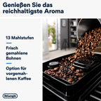 De'Longhi Magnifica S ECAM 22.110.B Kaffeevollautomat mit Milchaufschäumdüse für Cappuccino, mit Espresso Direktwahltasten und Drehregler, 2-Tassen-Funktion, 1,8 Liter Wassertank, Schwarz/Silber