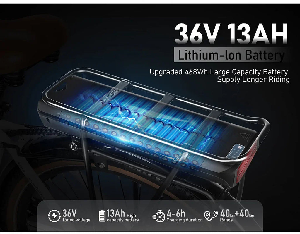 SAMEBIKE RS-A07 City E-Bike 500W Motor 36V 13Ah Akku 35KM/H