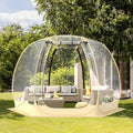 Tente Bulle à Ouverture Instantanée pour 6 à 10 Personnes Tente Dôme d'Extérieur 328 x 328 cm Résistante Aux Intempéries Transparent