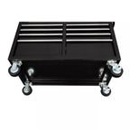 Coffre à outils mobile 9 tiroirs - Noir brillant - Dimensions : 117 cm (L) x 61 cm (P)