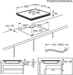 AEG Induktionskochfeld autark 80cm mit Dunstabzug / Made in Germany / 4 Flex-Kochzonen mit Bridge (Kombination 2er Zonen) / Auto-Funktion des Dunstabzugs / Aktivkohlefilter / COLI84COXB