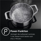 AEG IKE64441XB Autarkes Kochfeld / Induktion / Serie 6000 mit Bridge / Hob²Hood / Slider-Bedienung / 60 cm / Edelstahlrahmen / 4 Kochzonen / Bridge-Funktion / Powerfunktion / Kindersicherung