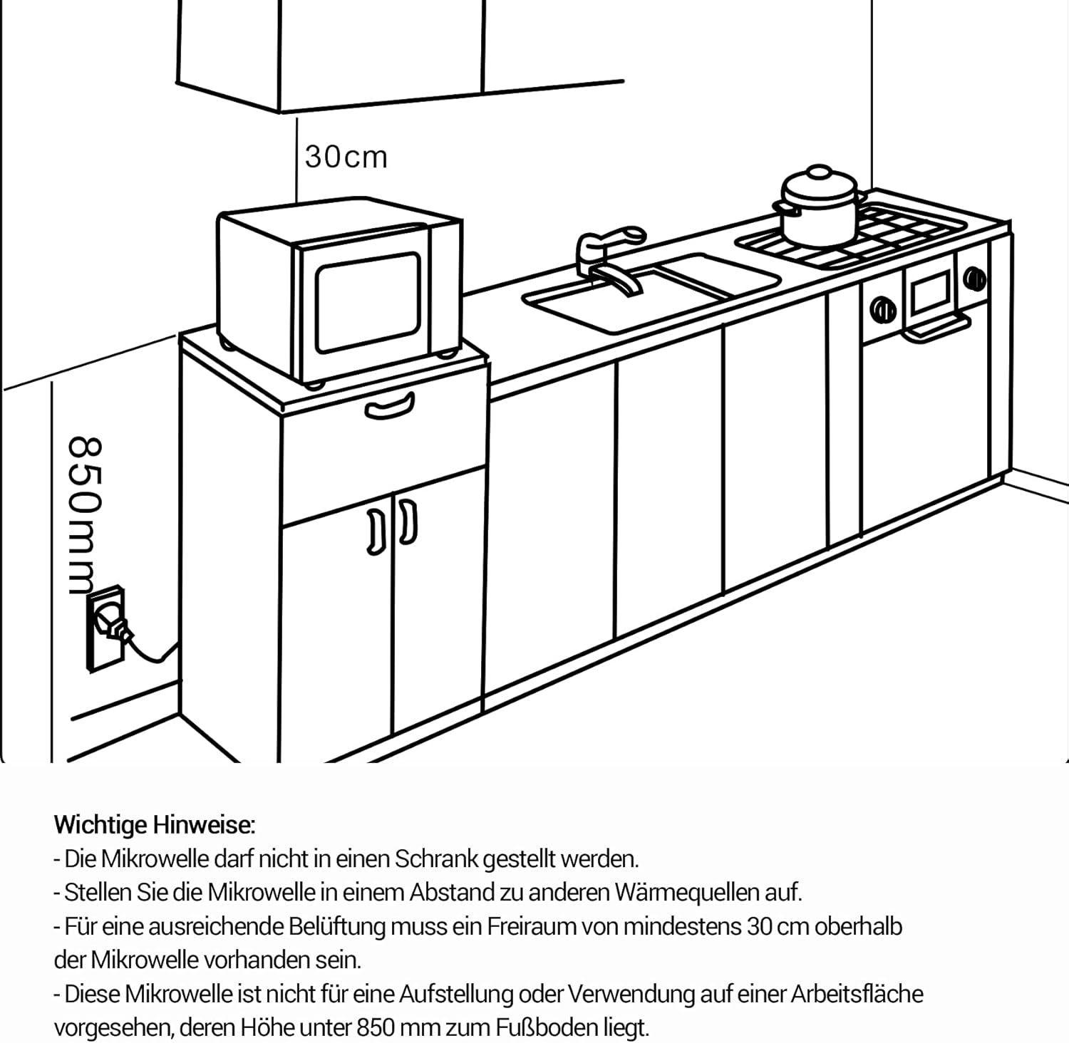 Bauknecht MW 39 WSL / Kombination Grill und Mikrowelle / Crisp Funktion / 700 W / 13 L Garraum / Super-Kompakt Design / Dampfgarfunktion / Schnellauftau-Funktion, Weiß/Silber
