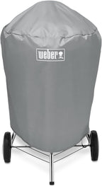 Weber Classic Kettle barbecue au charbon de bois, surface de cuisson Ø 57cm, barbecue avec couvercle et cuve en acier emaillé, thermomètre intégré au couvercle, trépied et roues - Noir (1341504)