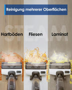 Tineco iFLOOR 5 Steam Nass Trockensauger, 120℃ Hochtemperatur-Dampf, Dampfreiniger mit Kabel, Selbstreinigung Nasssauger, Hartholz bodenreiniger für klebrige Verschmutzungen, Essensreste