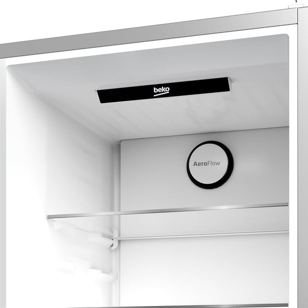 Beko RCNE366E70ZXBRN bPRO700 freistehende Kühl-/Gefrierkombination, großer Kühlschrank, 323 l Gesamtrauminhalt, HarvestFresh, NoFrost, leise, SmoothFit, 0°C-Zone, Dark Inox