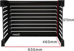 Qventi Abdeckung für Klimaanlage - Anthrazit/Grau - Aluminium - Schutzgitter - Verkleidung - Einfache Montage - Größe S - Außenmaße (LxBxH): 100 x 50 x 75 cm