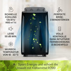 Klarstein Mobile Klimaanlage mit Abluftschlauch, 4-in-1 Klimagerät, Ventilator, Luftentfeuchter & Nachtmodus, Kleine & Portable Klimaanlage für Wohnung & Büro, Niedriger Verbrauch, 14000BTU