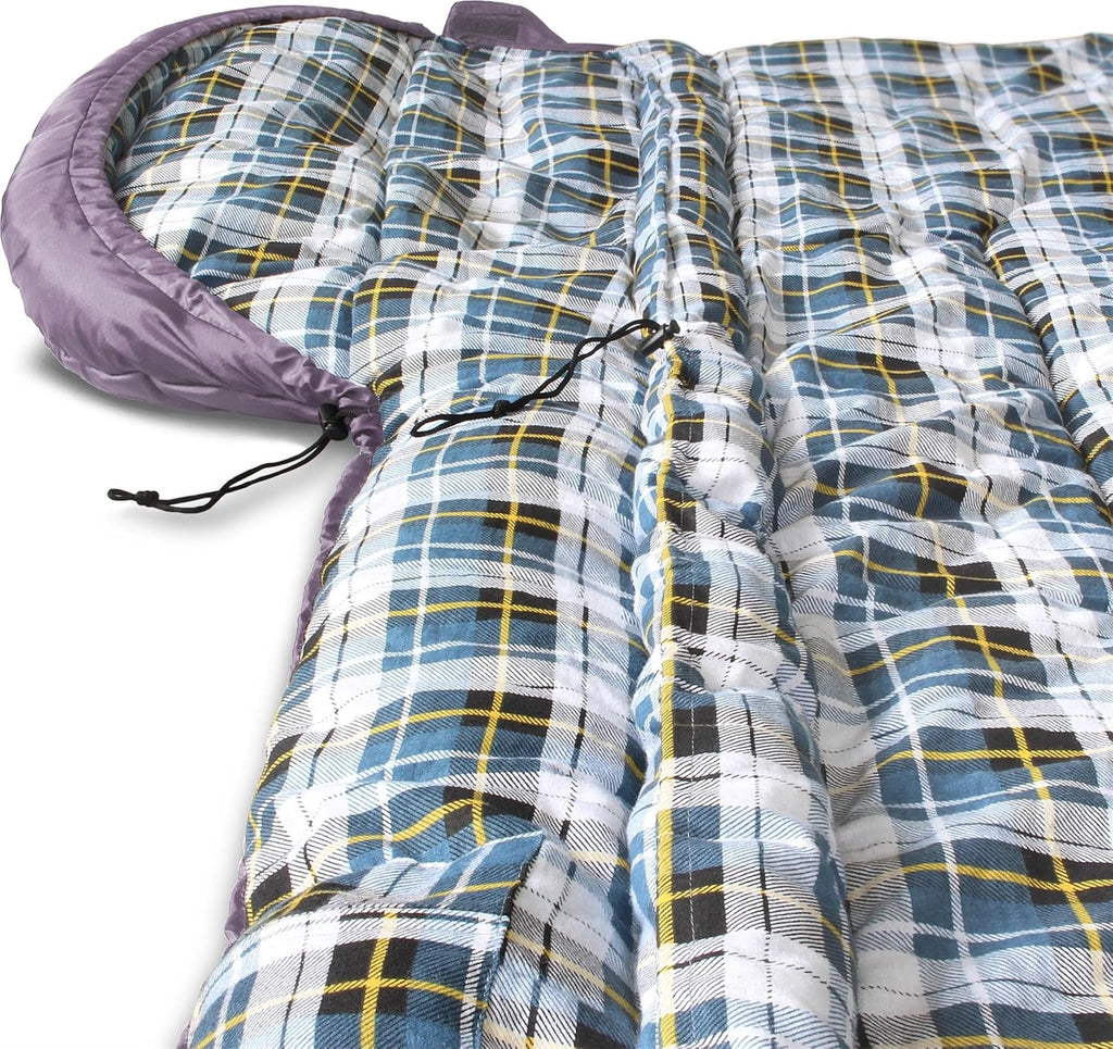 normani 4-in-1-Funktion Extrem Outdoor Schlafsack 'Antarctica' aus Nylon Rip-Stop mit 500 + 250 g/m² Hollow Fiber Füllung 220 x 90 cm