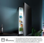 Hisense RB327N4AD2 Kühl-Gefrierkombination/ NoFrostPlus/ Multiflow 360°/ HolidayMode/ FreshZone/ 182,4 cm/ Kühlteil 171 l/ Gefrierteil 85 l/ 41 dB/ 287 kWh/ Jahr/ Edelstahl-Look
